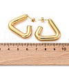 Triangle 304 Stainless Steel Stud Earrings EJEW-A125-13G-5