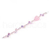 Electroplate Glass and Acrylic Rhinestone Beads Strands MAK-T011-07E-1