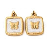304 Stainless Steel Enamel Pendants STAS-U061-37G-A01-1