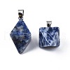 Natural Blue Spot Jasper Pendants G-N326-107G-4