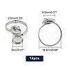   14Pcs 304 Stainless Steel Open Cuff Ring Findings STAS-PH0004-47-2