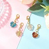 Leaf Acrylic Pendant Decorations HJEW-JM03333-1