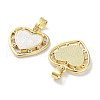 Brass Micro Pave Clear Cubic Zirconia Pendants KK-L213-012G-2