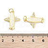 Brass Micro Pave Clear Cubic Zirconia Pendants KK-L213-036G-3