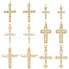 AHADERMAKER 12Pcs 6 Style Brass Micro Pave Clear Cubic Zirconia Charms FIND-GA0002-35-1