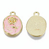 Rack Plating Alloy Enamel Pendants PALLOY-N172-063C-2