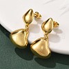 304 Stainless Steel Dangle Stud Earrings for Women EJEW-U052-08G-3