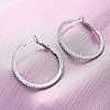 Brass Micro Pave Cubic Zirconia Stud Earrings EJEW-R025-32P-1
