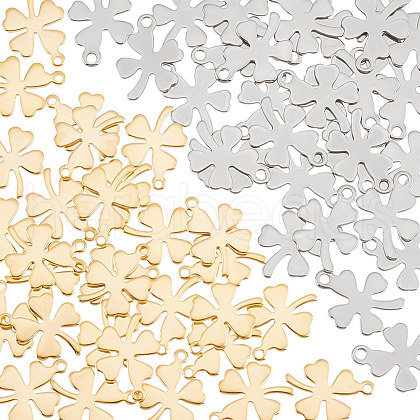 Unicraftale 60Pcs 2 Colors 201 & 304 Stainless Steel Pendants STAS-UN0051-72-1