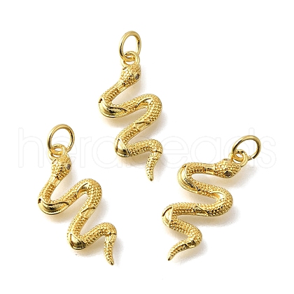 Brass Micro Pave Cubic Zirconia Pendants KK-U072-20G-1