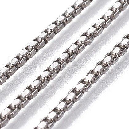 Tarnish Resistant 304 Stainless Steel Box Chains CHS-P007-32P-01-1