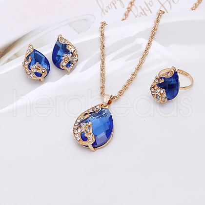 Alloy Rhinestone Jewelry Sets FS-WG6472D-03-1