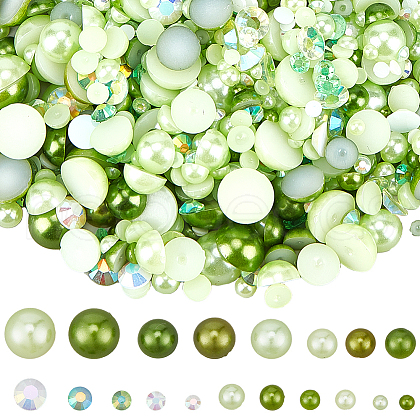 SUNNYCLUE 60G ABS Plastic Imitation Pearl Cabochons MRMJ-SC0001-27B-1