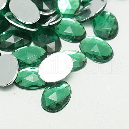 Imitation Taiwan Acrylic Rhinestone Cabochons GACR-A008-13x18mm-09-1