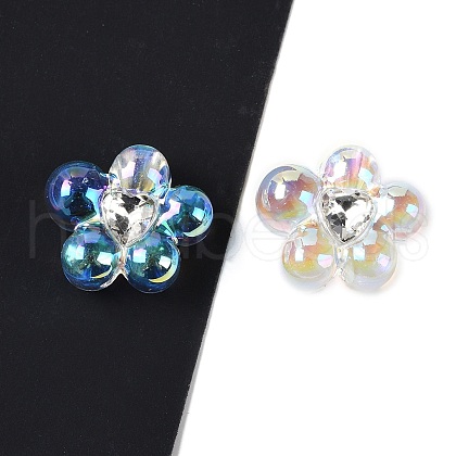 UV Plating Transprent Acrylic Beads OACR-S145-03-1