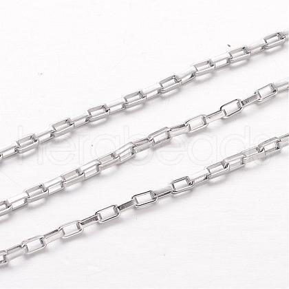 304 Stainless Steel Box Chains CHS-K004-02P-1mm-1