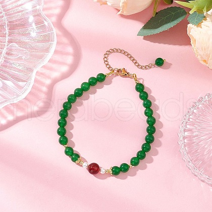 Natural & Dyed Malaysia Jade Bracelets BJEW-JB11973-01-1