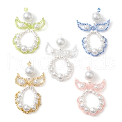Glass Seed Beads Big Pendants PALLOY-MZ00278-1