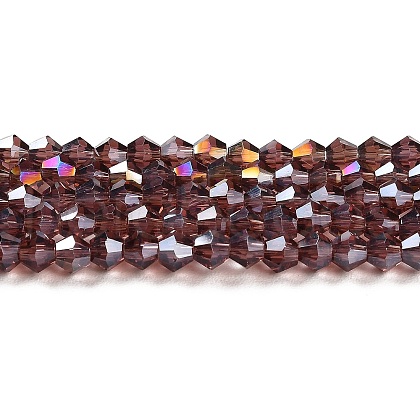 Transparent Electroplate Glass Beads Strands EGLA-A039-T3mm-B05-1