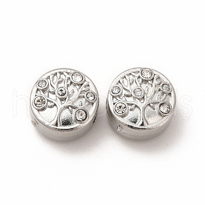 316 Surgical Stainless Steel with Crystal Rhinestone Beads STAS-G305-03P-1