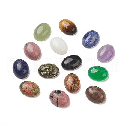 Natural & Synthetic Mixed Gemstone Cabochons G-M396-04-1-1