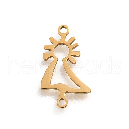 201 Stainless Steel Laser Cut Connector Charms STAS-R132-11G-1