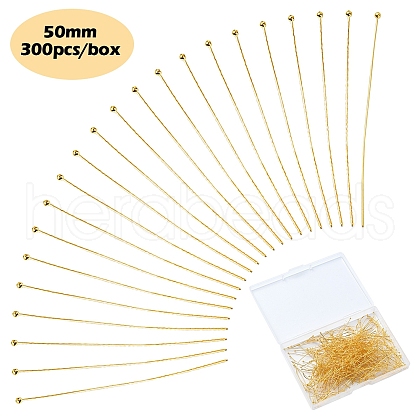 300Pcs Brass Ball Head pins KK-YW0002-27-1