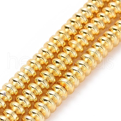 Electroplate Non-magnetic Synthetic Hematite Beads Strands X-G-L485-04B-G-1
