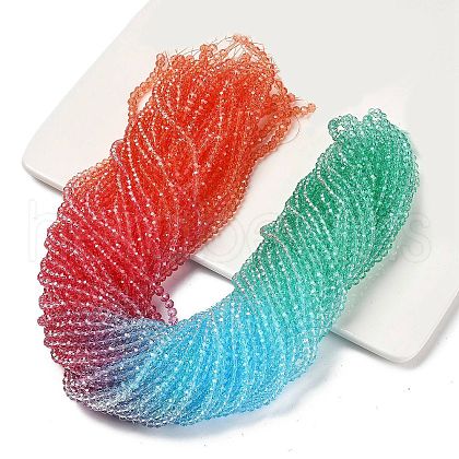 Transparent Painted Glass Beads Strands X1-DGLA-A034-T4mm-A11-1