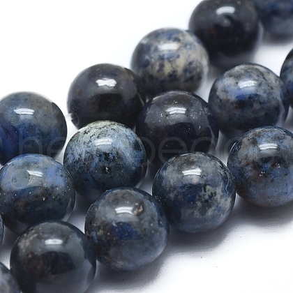 Natural Dumortierite Quartz Bead Strands G-I224-03-10mm-1