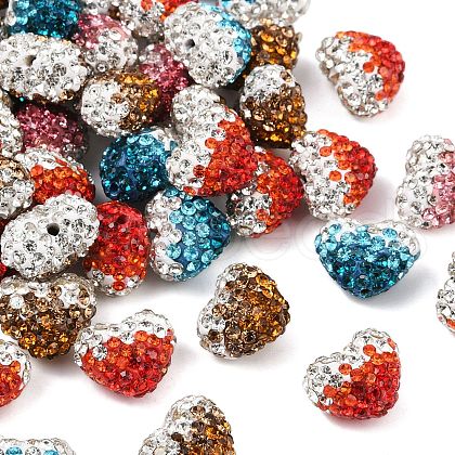 Gradient Color Polymer Clay Grade A Rhinestone Beads RB-A049-M-1