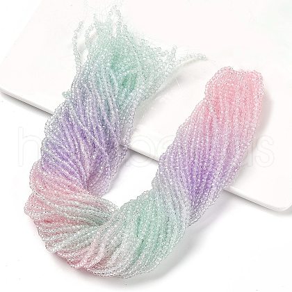 Transparent Painted Glass Beads Strands X-DGLA-A034-T2mm-A23-1