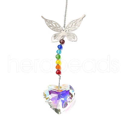 Alloy Butterfly Hanging Ornaments HJEW-C011-02P-1