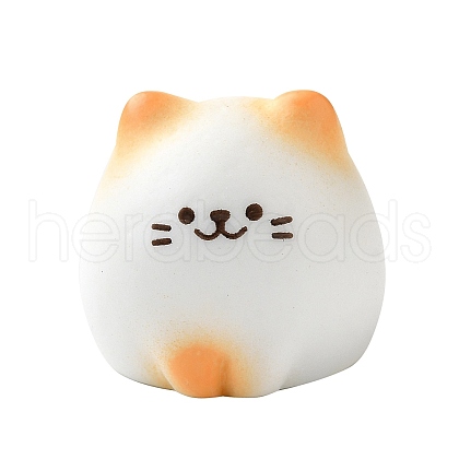 Cute Cat Resin Sculpture Display Decorations DJEW-V001-01F-1