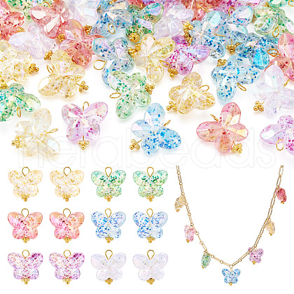 50Pcs Acrylic Pendants PALLOY-TAC0144-1