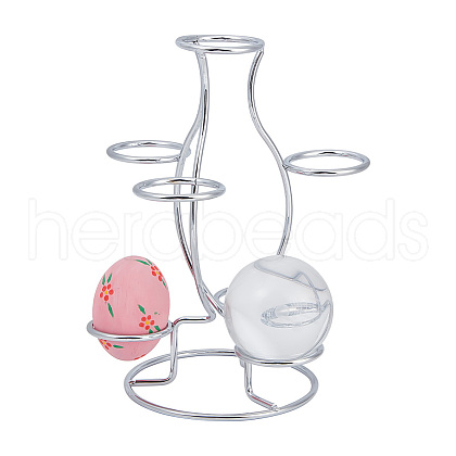 7-Slot Iron Easter Egg Display Stands ODIS-WH0058-21B-P-1