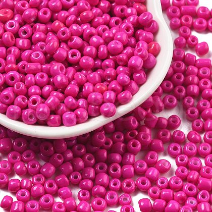 Baking Paint Glass Seed Beads SEED-S004-Y7-1