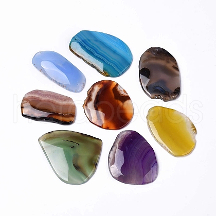 Natural Agate Big Pendants G-H285-01-1