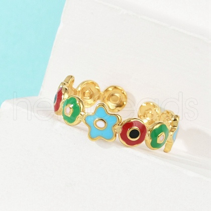 304 Stainless Steel Adjustable Cuff Rings RJEW-Q015-02G-B-1
