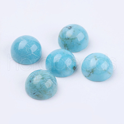 Natural Howlite Cabochons TURQ-L028-05-5mm-1