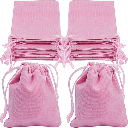 Beebeecraft Velvet Jewelry Drawstring Gift Bags ABAG-BBC0001-10B-02-1