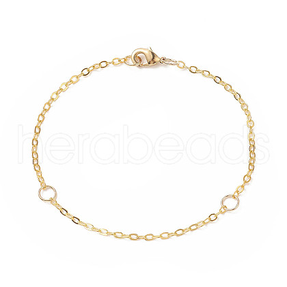 Brass Curb Chain Bracelet for Men Women BJEW-JB09135-1