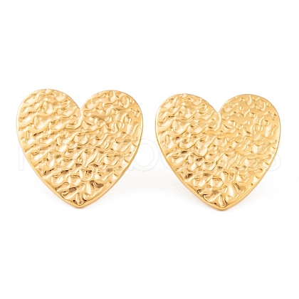 Ion Plating(IP) 304 Stainless Steel Stud Earrings for Women EJEW-L272-029G-02-1