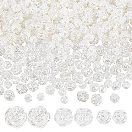 AHADERMAKER 300Pcs 3 Styles Imitation Pearl Acrylic Beads OACR-GA0001-20-1