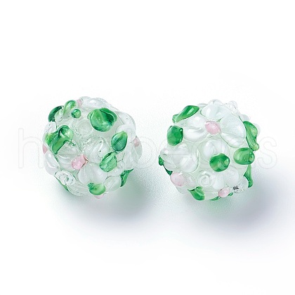 Handmade Bumpy Lampwork Beads LAMP-E021-07O-1