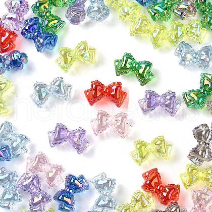 UV Plating Transparent Acrylic Beads MACR-F083-06-1