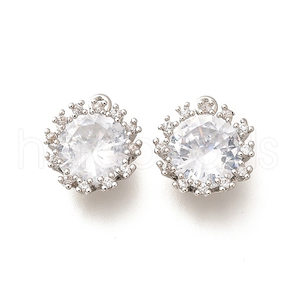 Brass Micro Pave Cubic Zirconia Pendants KK-M312-31P-1