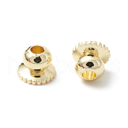 Rack Plating Brass Bead Cap X-KK-WH0060-03G-02-1
