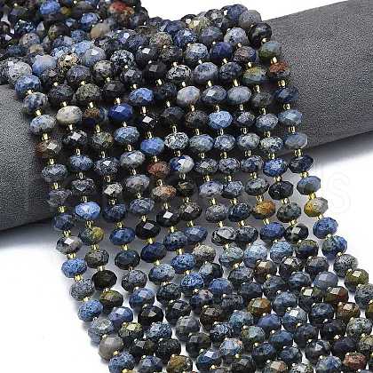 Natural Dumortierite Beads Strands G-P573-A47-01-1