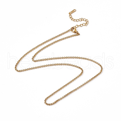 201 Stainless Steel Rolo Chain Necklace for Men Women NJEW-P268-A32-2X5-1